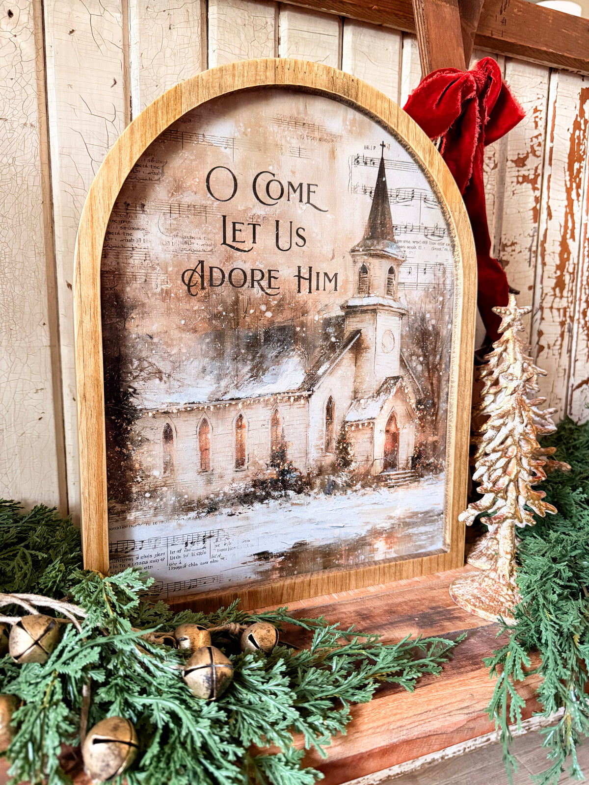 Framed Arch - O Come Let Us Adore Him Church