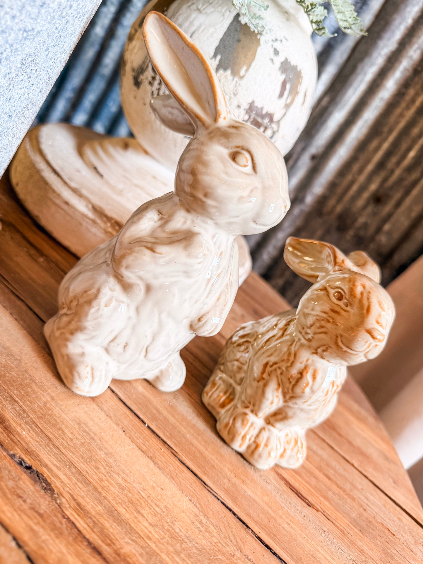 Creamy White Ceramic Bunny
