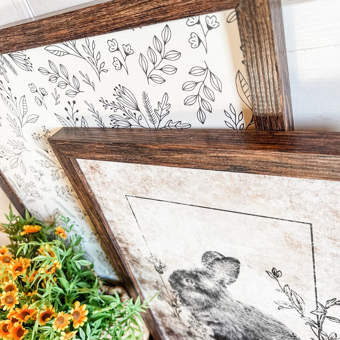 Whimsical Black & White Floral Prints