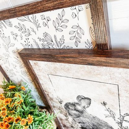 Whimsical Black & White Floral Prints