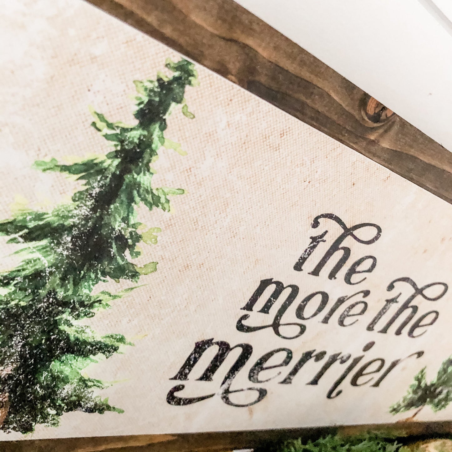 The More the Merrier Christmas Wood Sign
