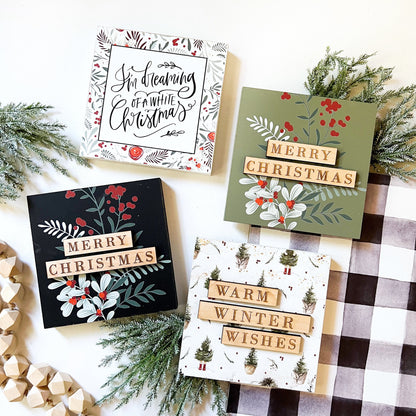 Christmas Mini Tiered Tray Signs