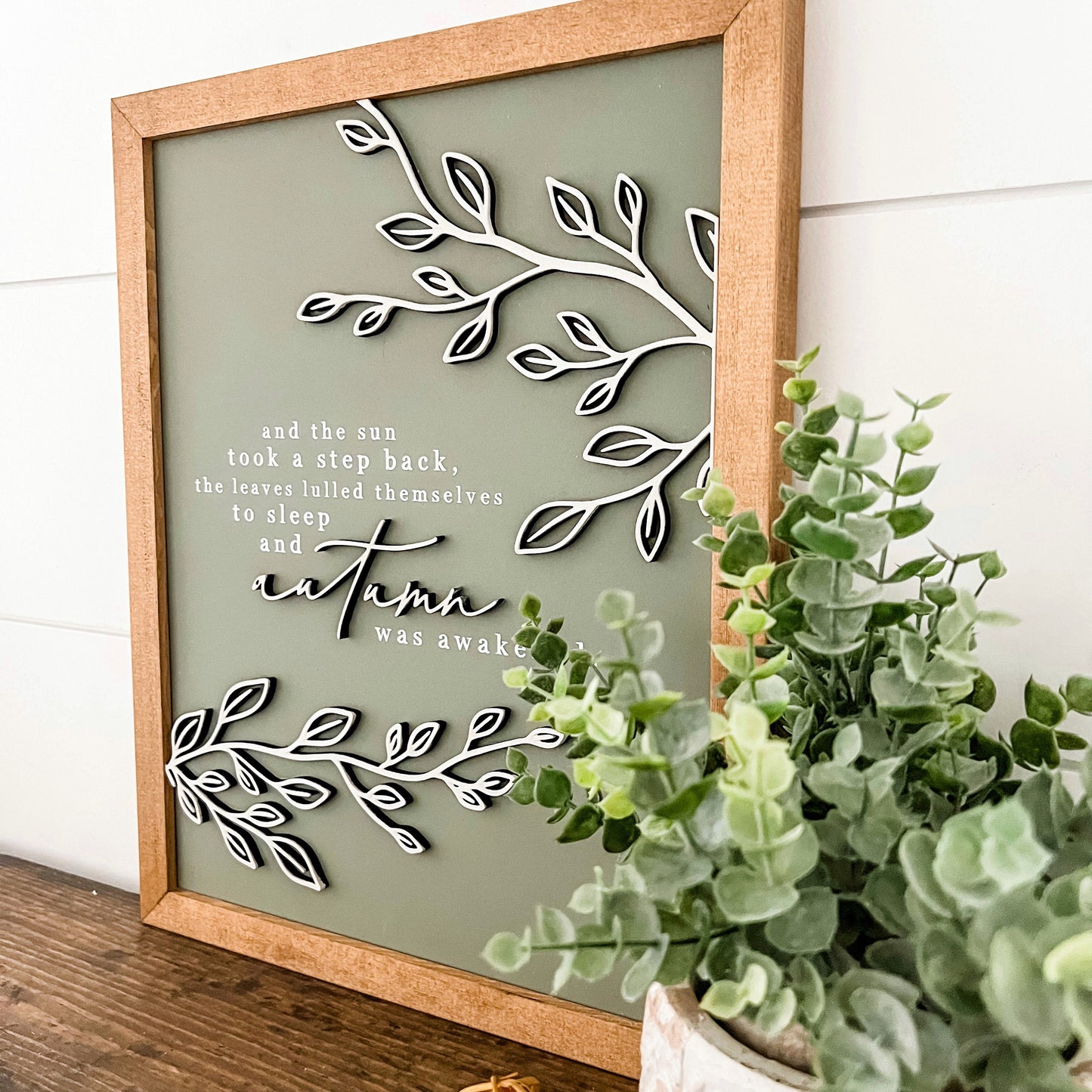 Autumn Awakened Fall Quote Wood Sign