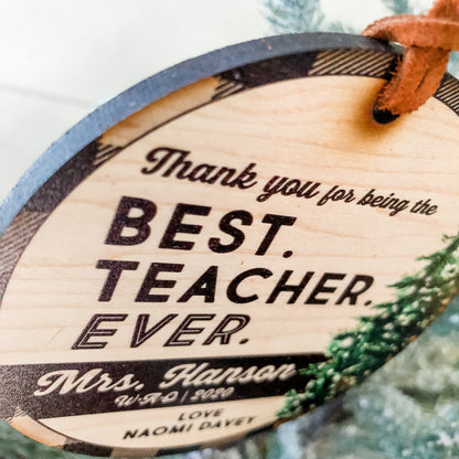 Personalized Teacher Ornament