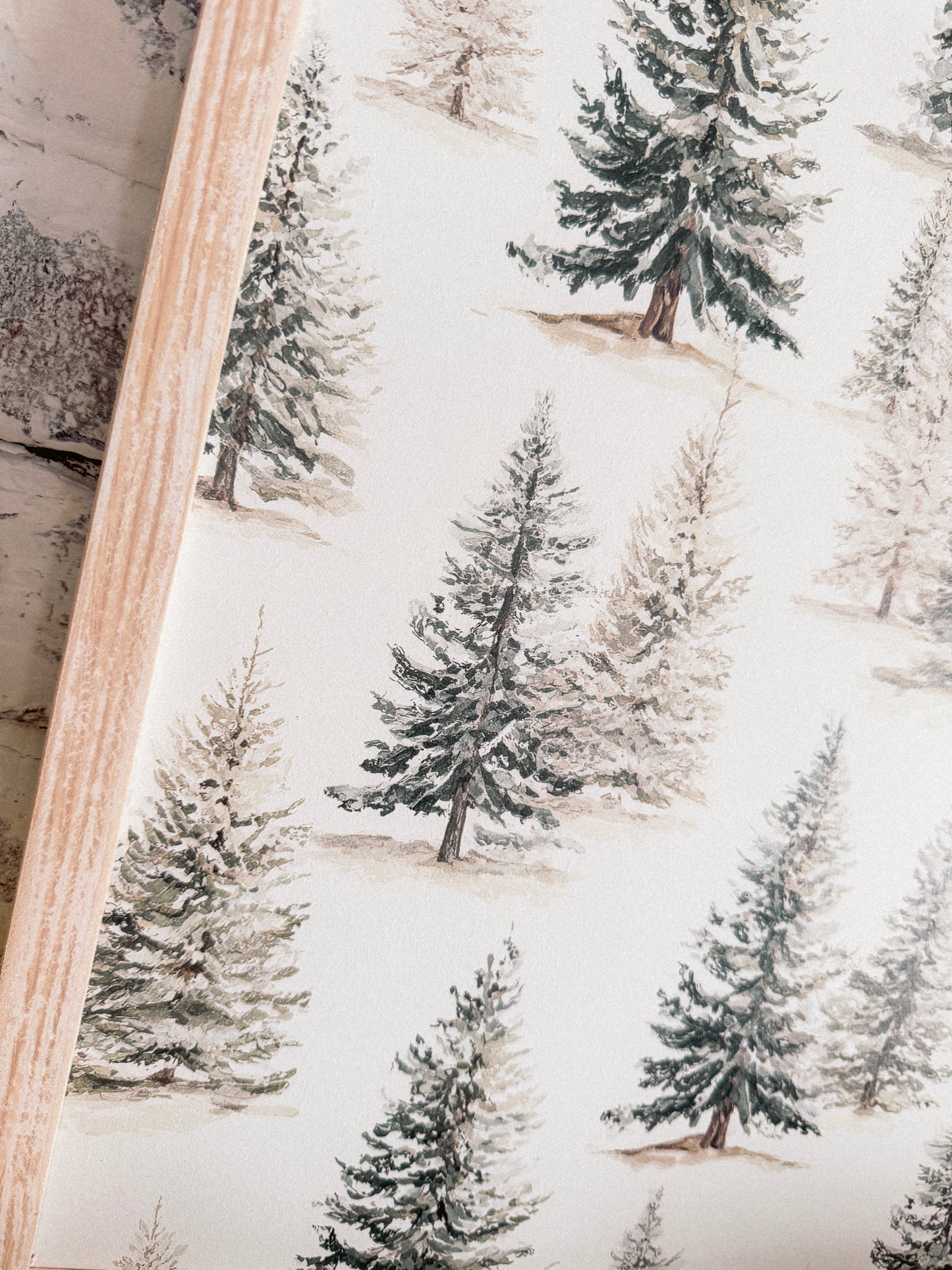 Colored Evergreen Trees Layering Sign