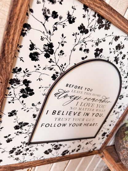 Before You Leave This Home Inspirational Quote Wood Sign