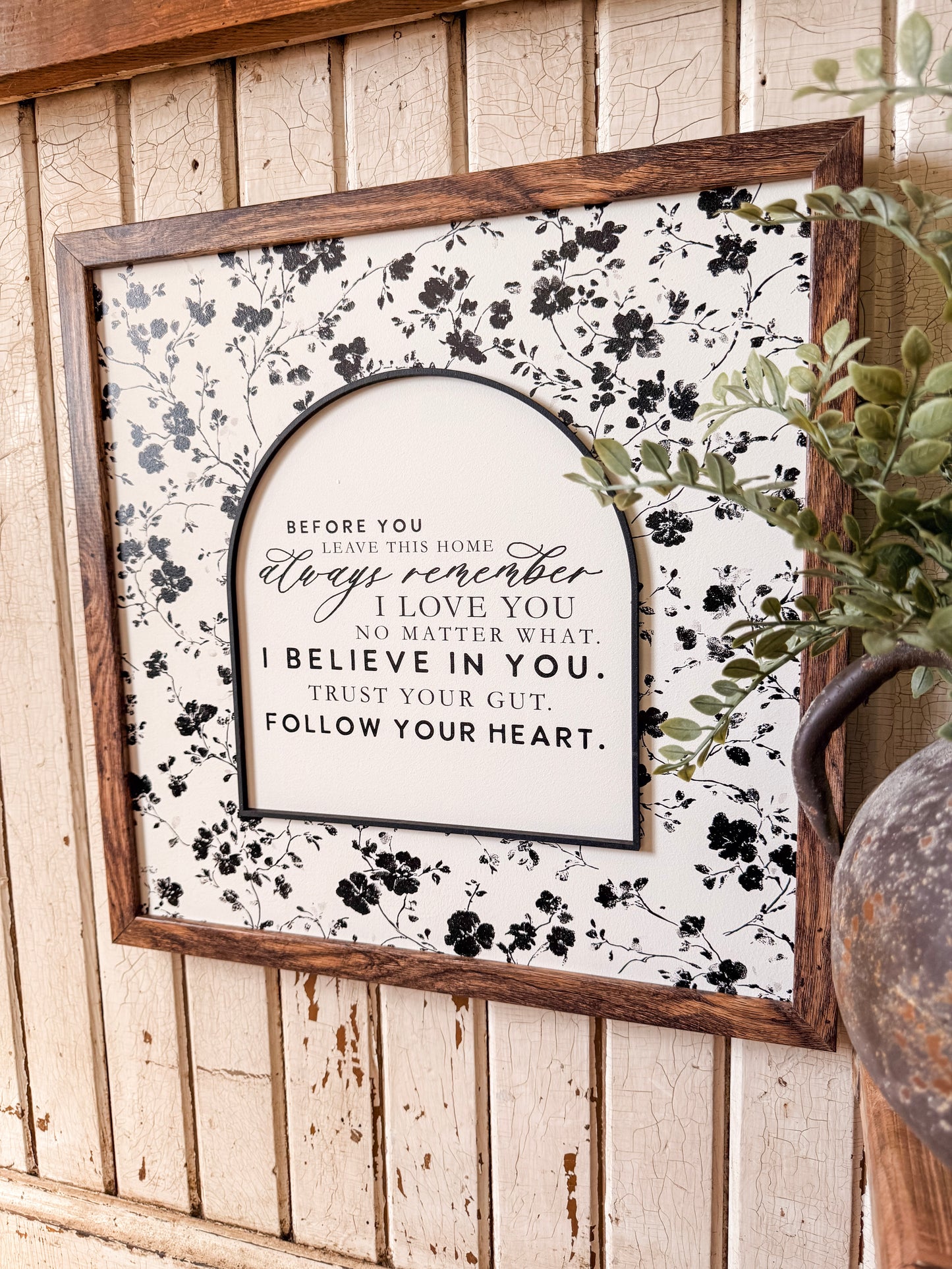 Before You Leave This Home Inspirational Quote Wood Sign