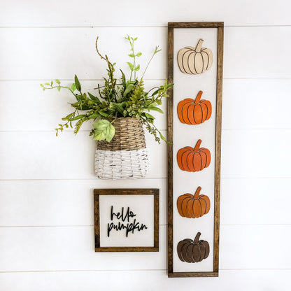 Hello Pumpkin Fall Wood Sign