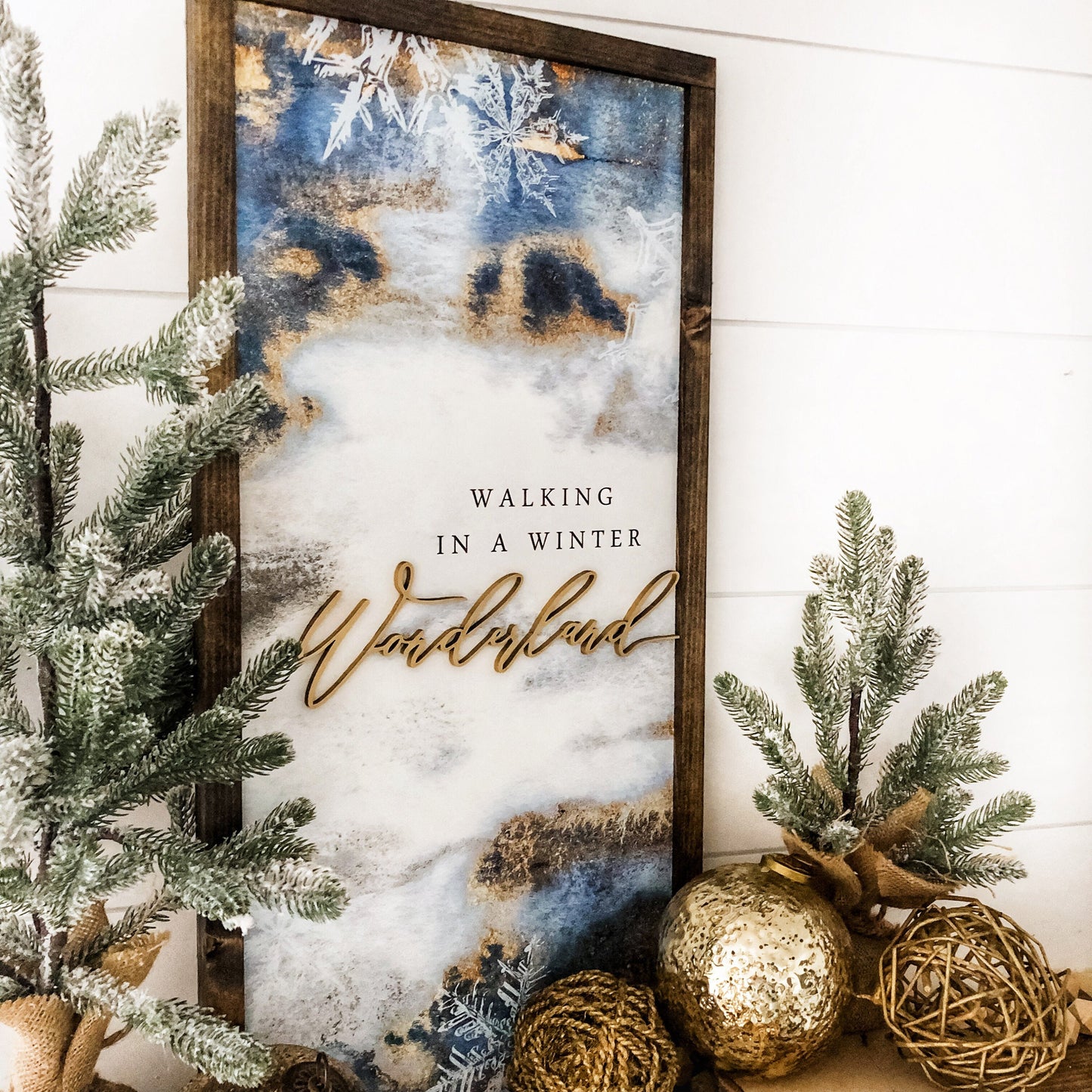 Walking in Winter Wonderland Christmas Wood Sign