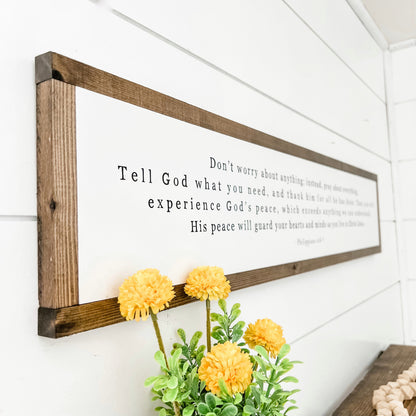 Pray About Everything Bible Verse Sign