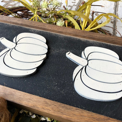Fall Laser Cut Pumpkins Wood Sign