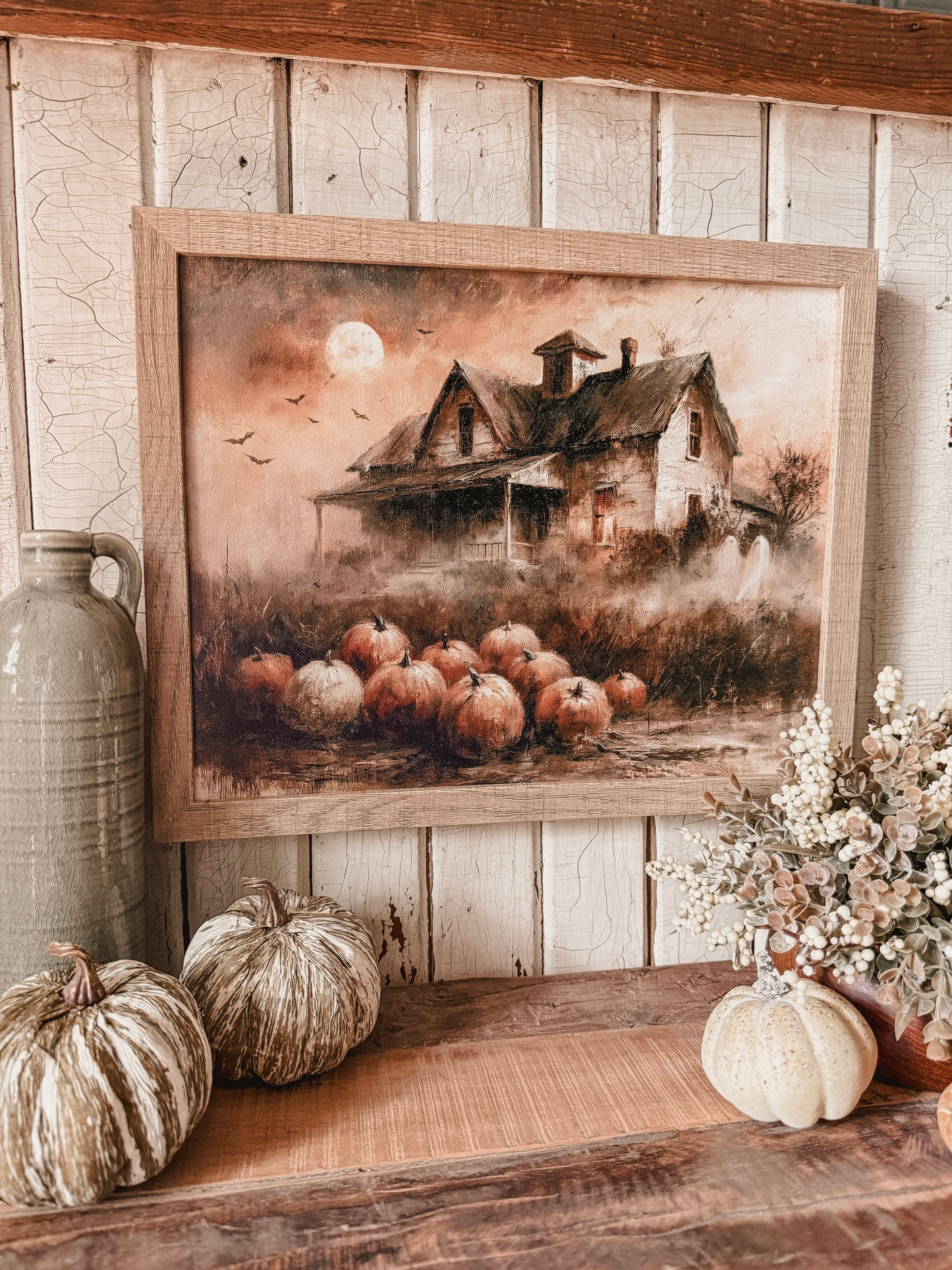 Haunted House Vintage Halloween Wood Sign