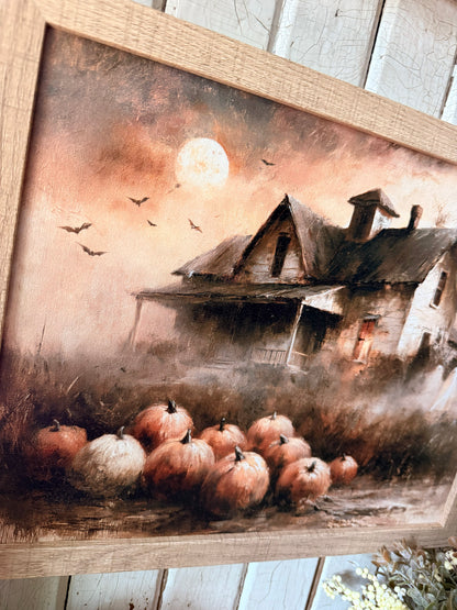 Haunted House Vintage Halloween Wood Sign