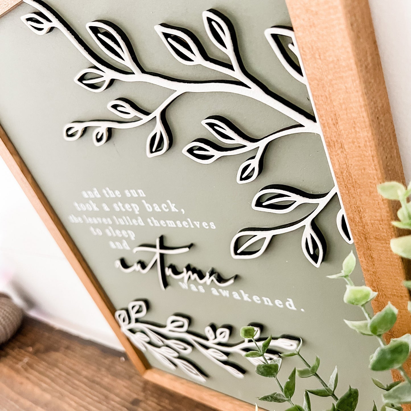 Autumn Awakened Fall Quote Wood Sign