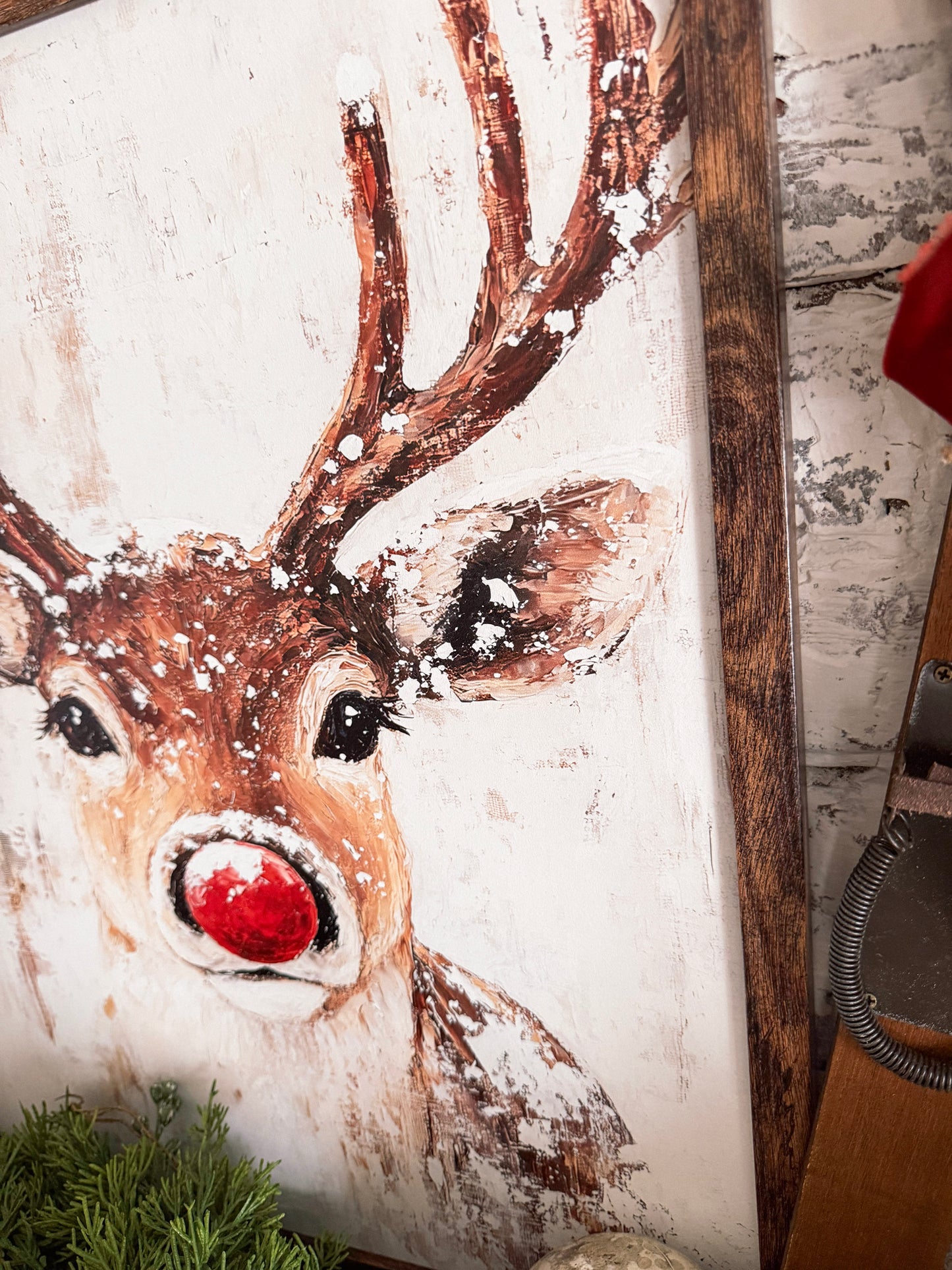 Rudolph Face Wood Sign