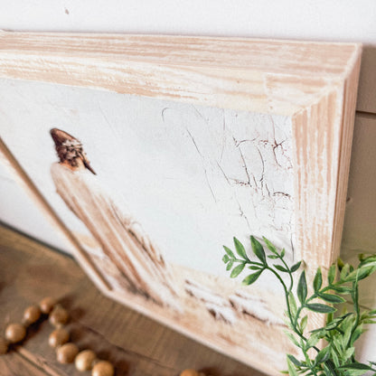 Jesus With Sheep Wood Sign