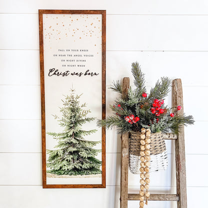 Christ Was Born Christmas Sign