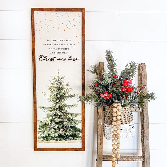Christ Was Born Christmas Sign