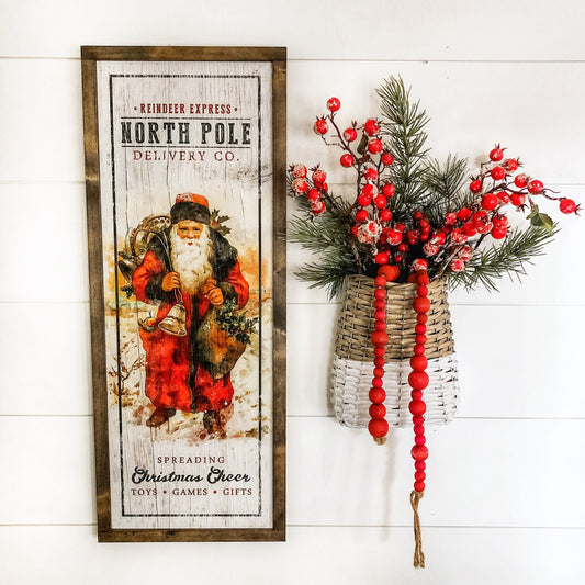 North Pole Delivery Co. Christmas Sign