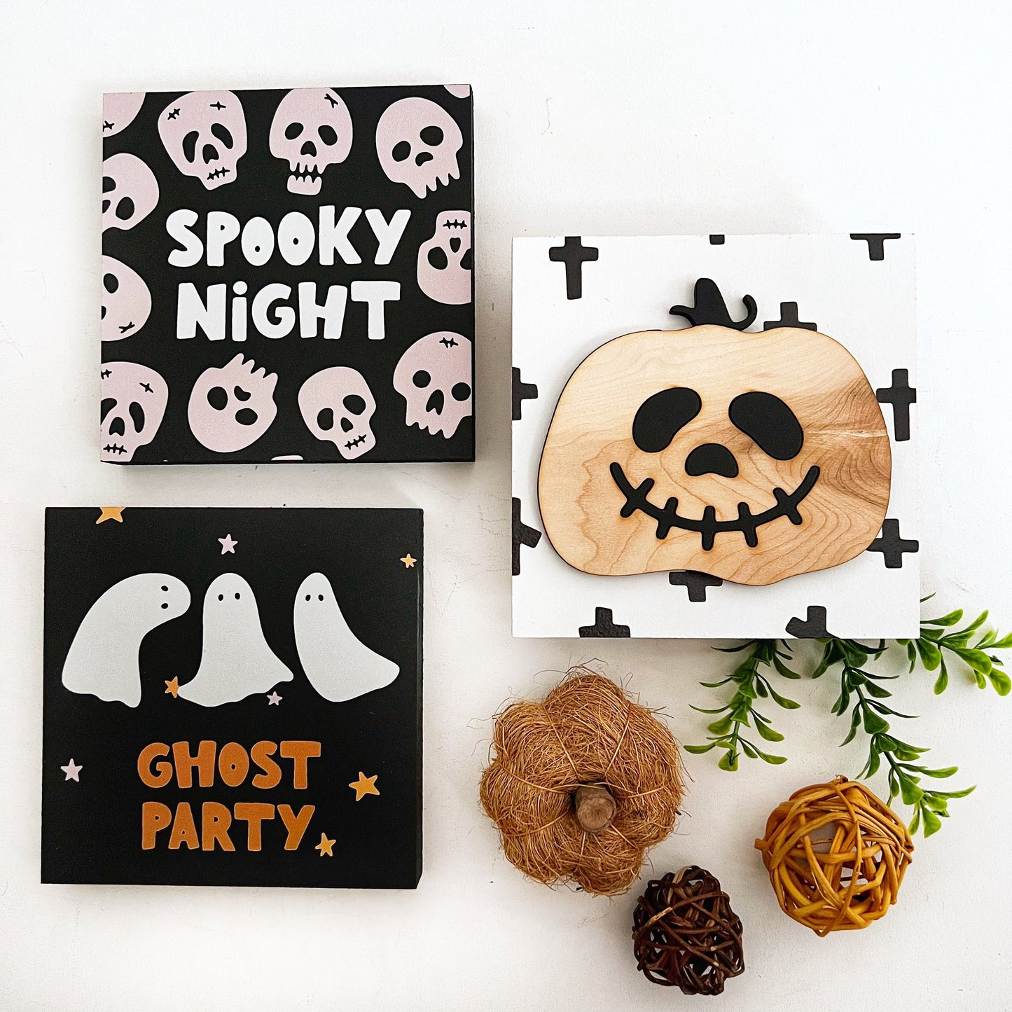 Halloween Mini Tiered Tray Signs