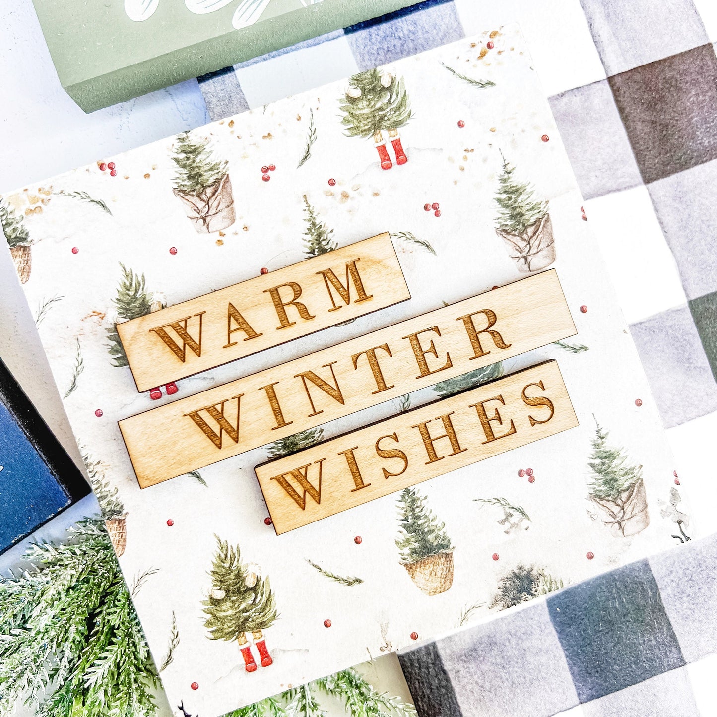 Christmas Mini Tiered Tray Signs
