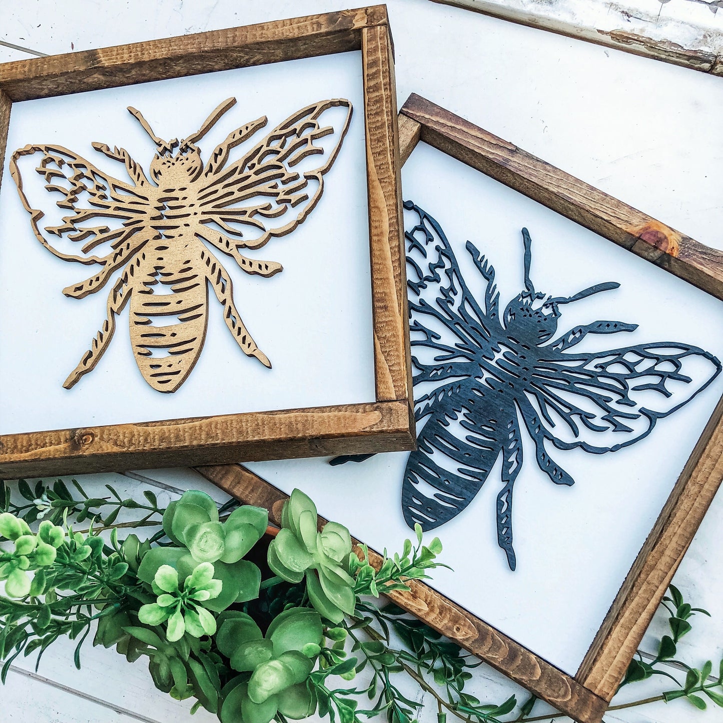 Laser Cut Bee Wood Sign