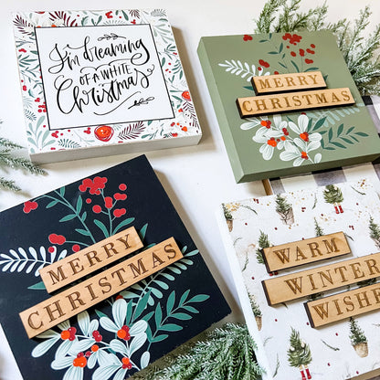 Christmas Mini Tiered Tray Signs
