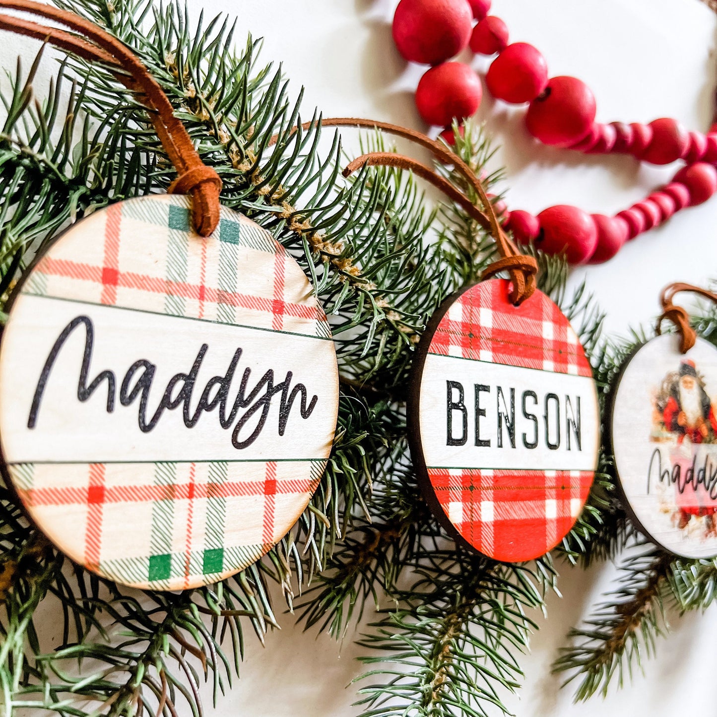 Round Christmas Stocking Tags