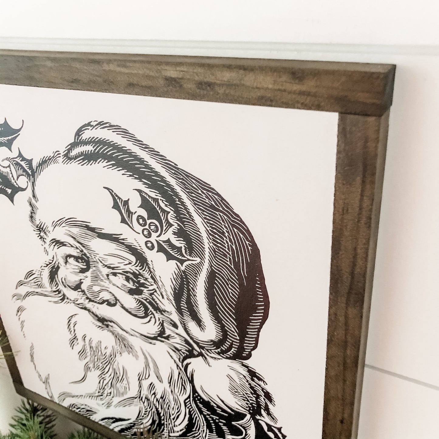 Santa Face Christmas Sign