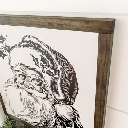 Santa Face Christmas Sign