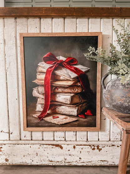 Stack of Love Letters Wall Art Wood Sign
