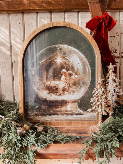 Framed Arch - Christmas Nativity Snow Globe