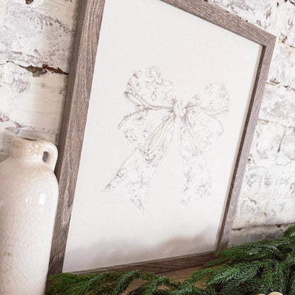 Vintage Bow Wall Art Print