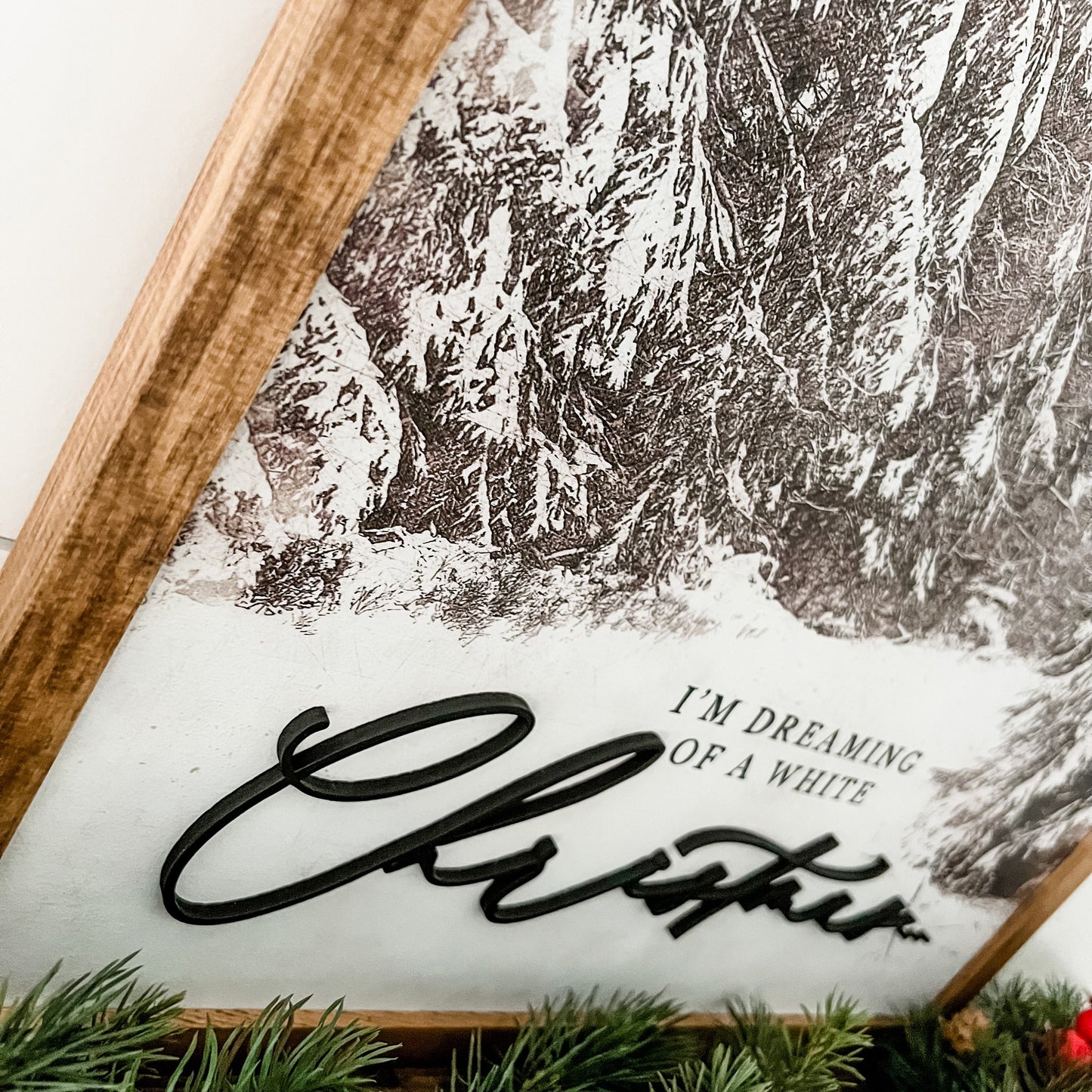 Dreaming of a White Christmas Wood Sign