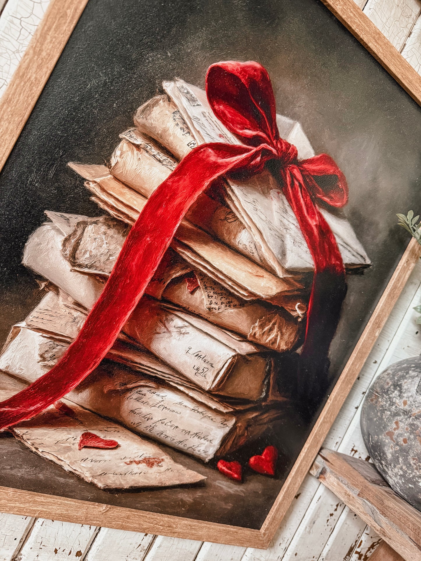 Stack of Love Letters Wall Art Wood Sign