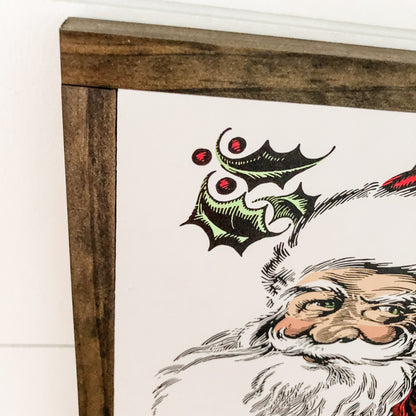 Santa Face Christmas Sign