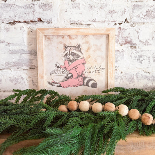 Funny Raccoon Valentines Day Wall Art
