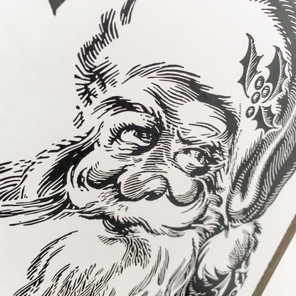Santa Face Christmas Sign