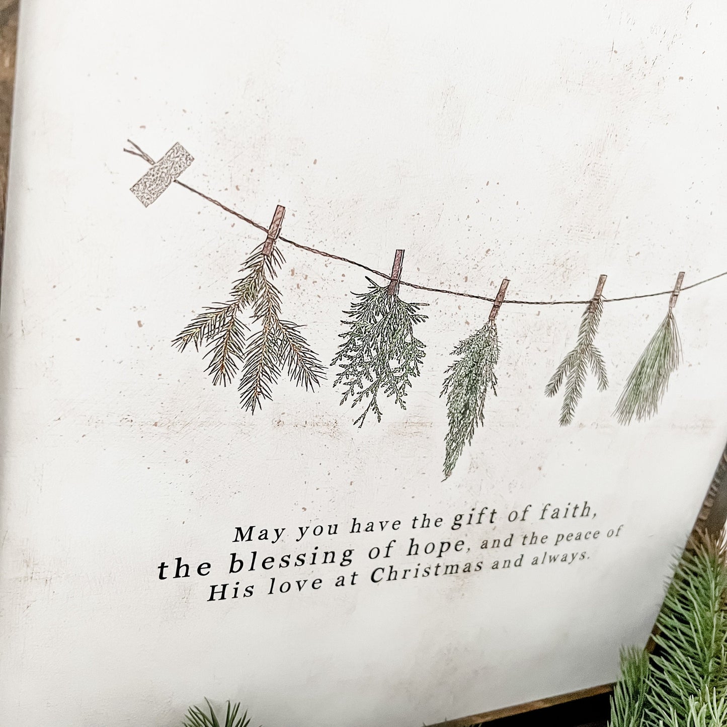 Christmas Faith Quote Wood Sign