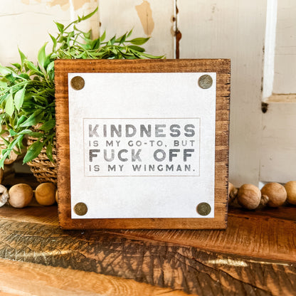 Funny Mini Wood Block Signs