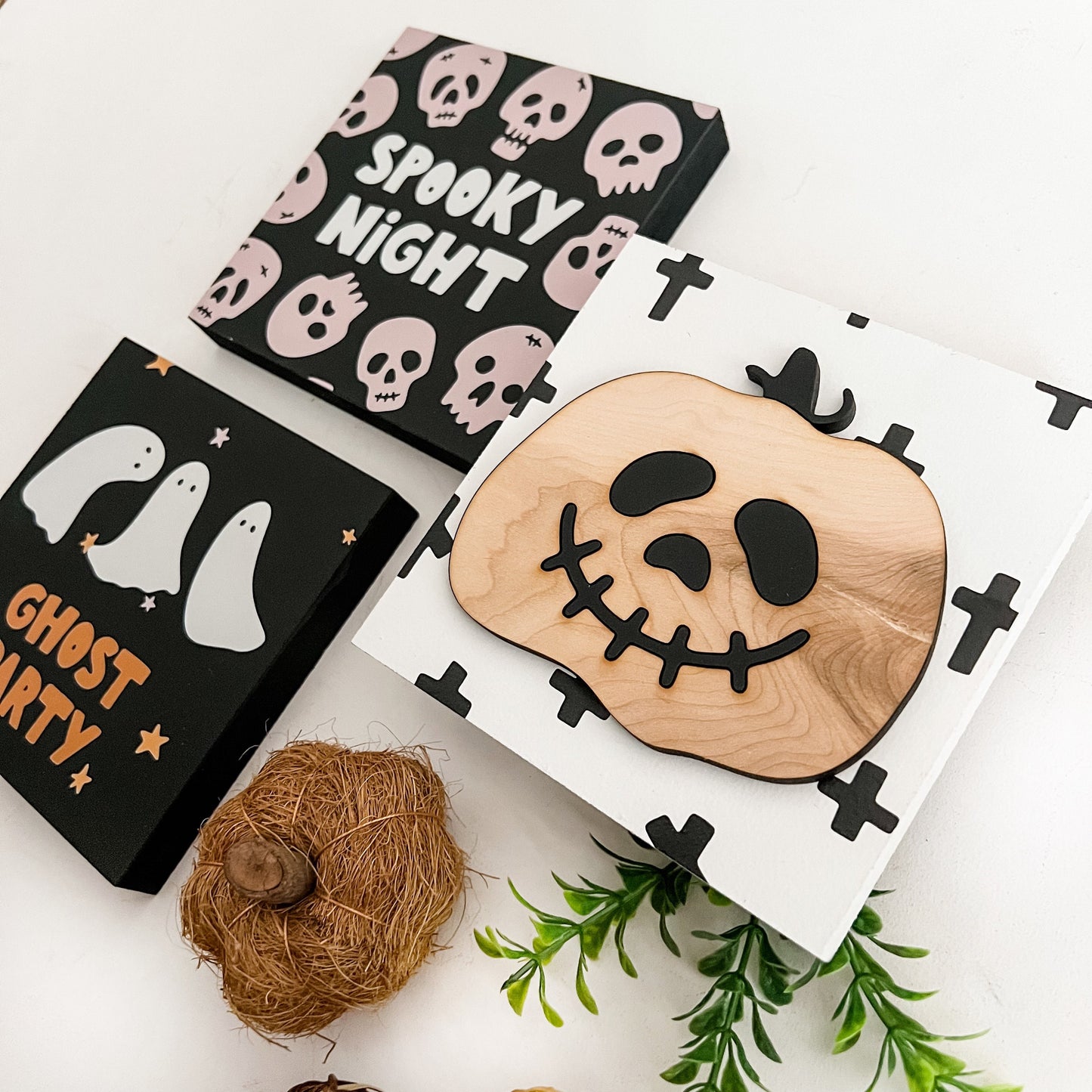 Halloween Mini Tiered Tray Signs
