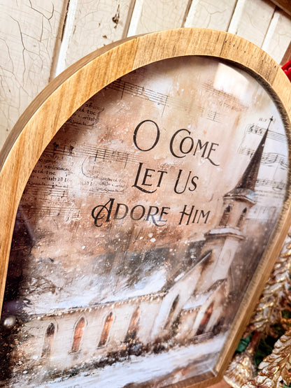 Framed Arch - O Come Let Us Adore Him Church