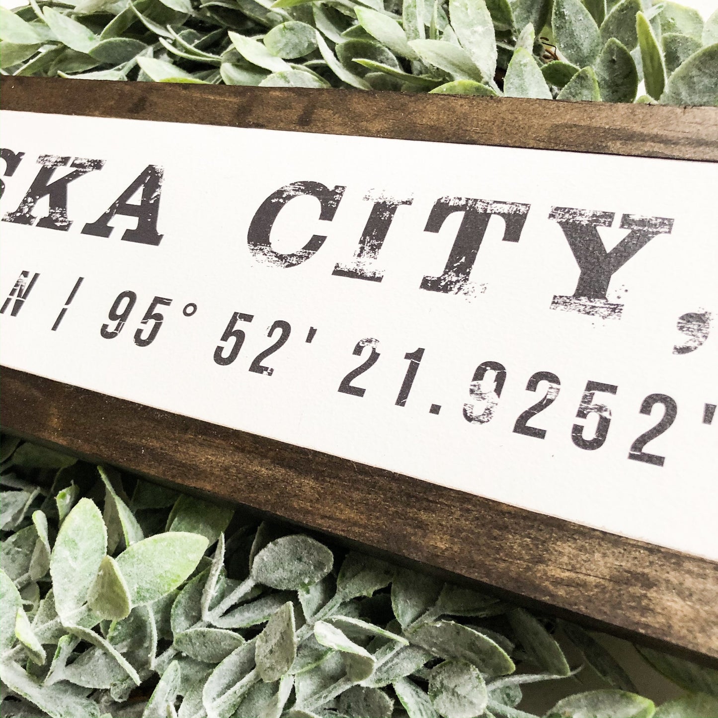 Custom Coordinate Wood Sign