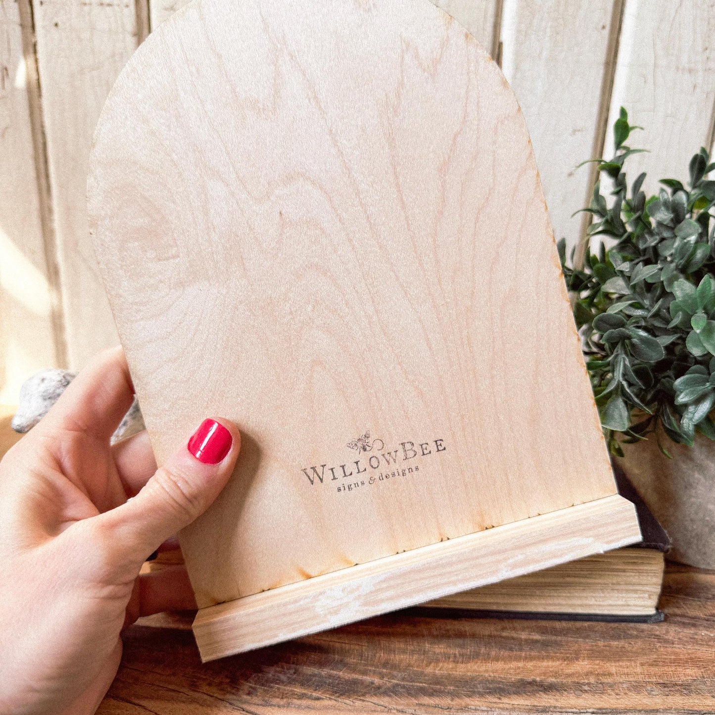 Jesus Face Arched Wood Sign Shelf Sitter