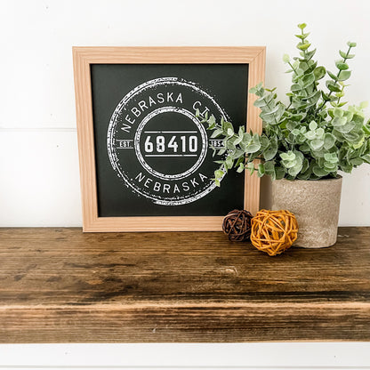Custom Vintage Stamp Postal Code Sign