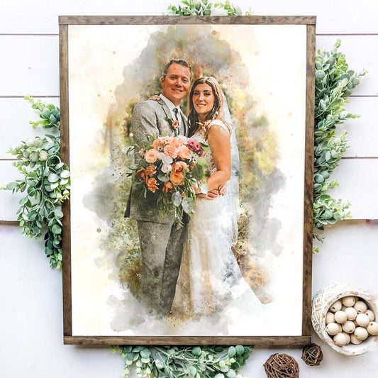 Custom Watercolor Portrait Sign