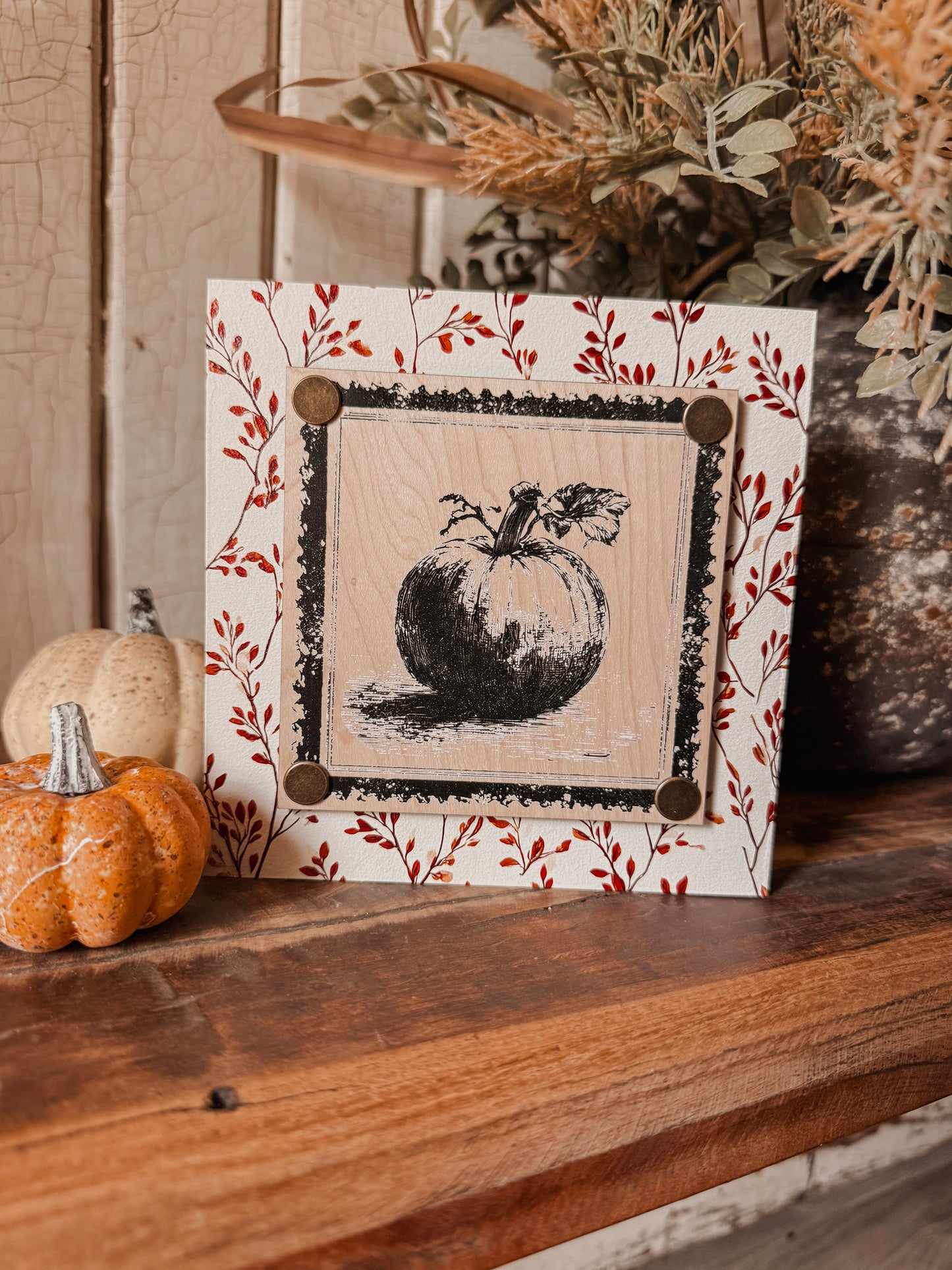 Fall Mini Wood Block Tiered Tray Sign