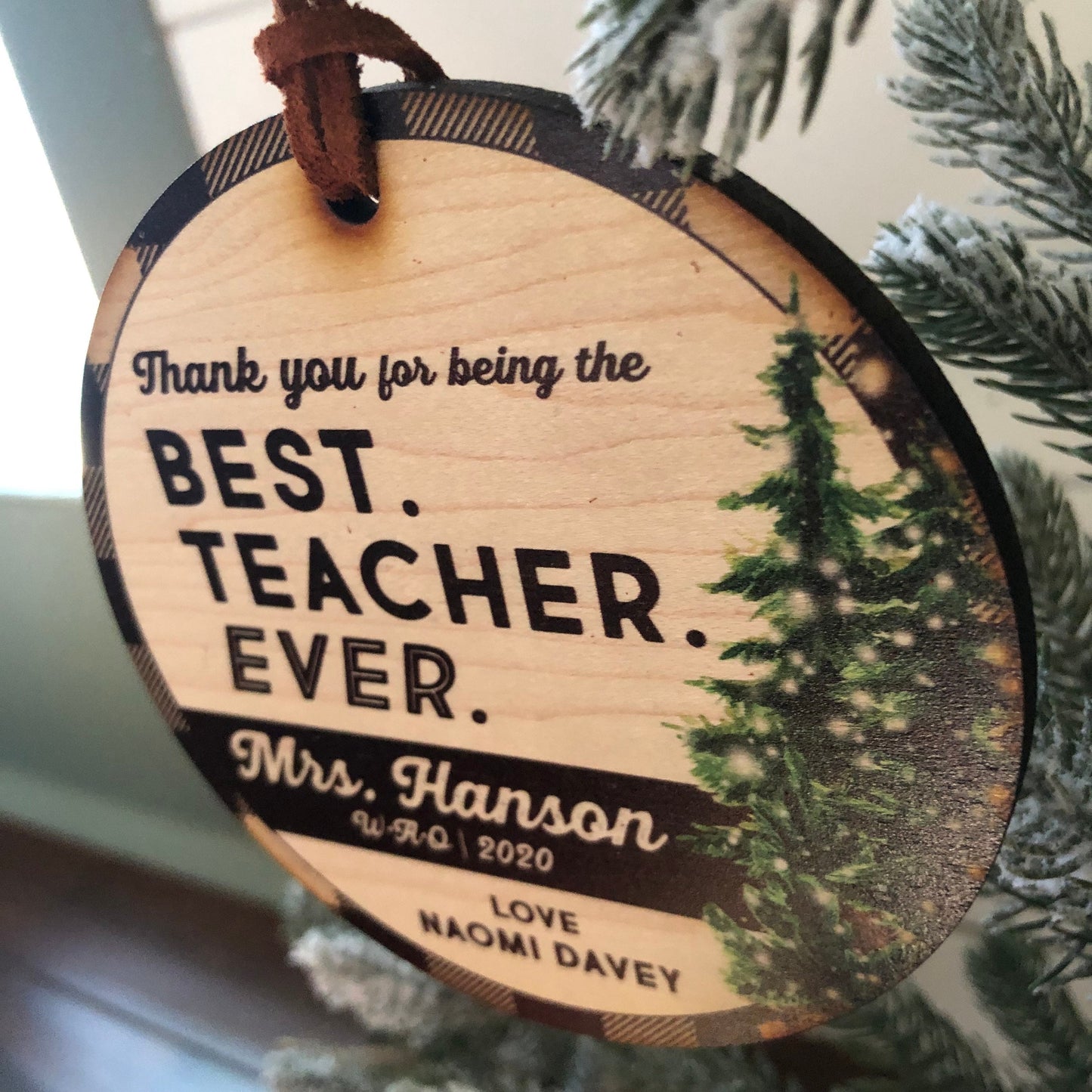 Personalized Teacher Ornament