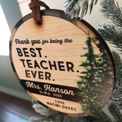 Personalized Teacher Ornament
