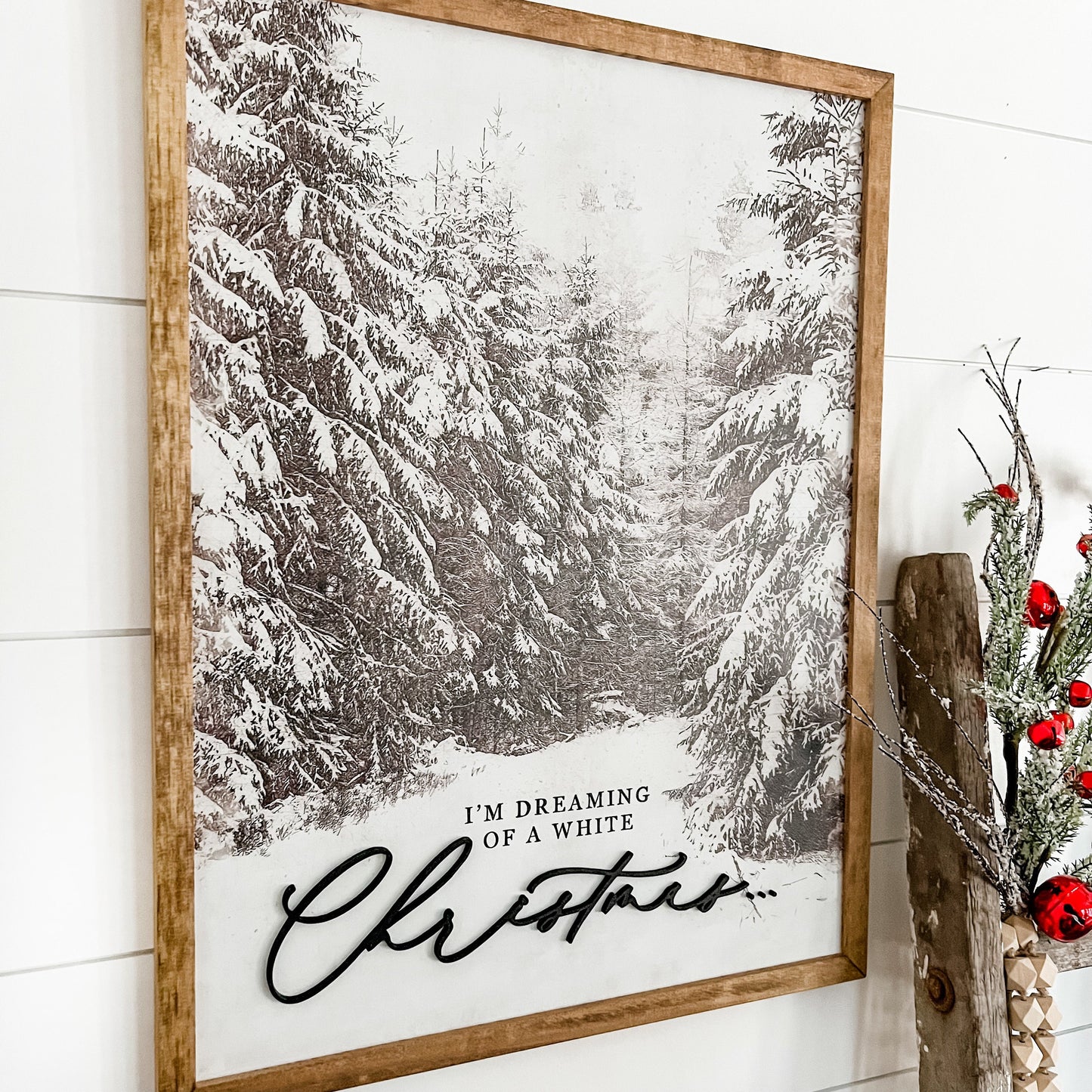 Dreaming of a White Christmas Wood Sign